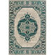 Stretto 35 X 22 inch Gray and Blue Area Rug, Polyester and Wool