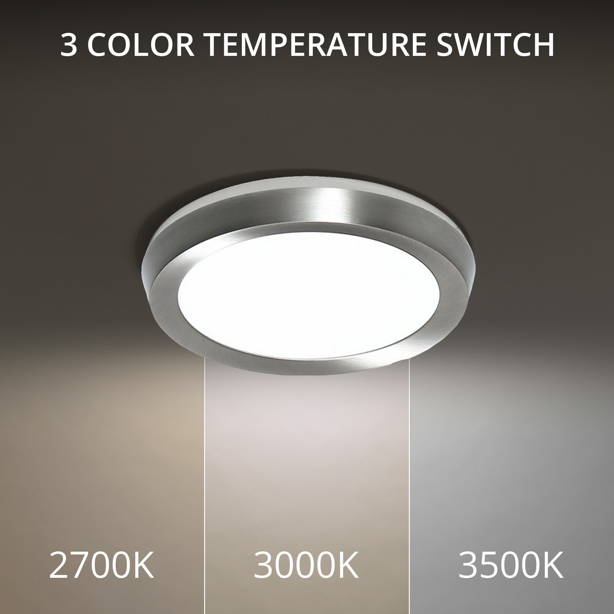 Argo LED 7 inch Brushed Nickel Flush Mount Ceiling Light