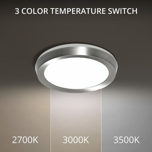 Argo LED 7 inch Brushed Nickel Flush Mount Ceiling Light
