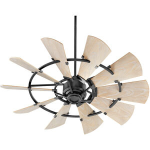 Windmill 52 inch Noir with Weathered Oak Blades Patio Fan