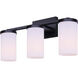 Britton 3 Light 21 inch Matte Black Vanity Fixture Wall Light