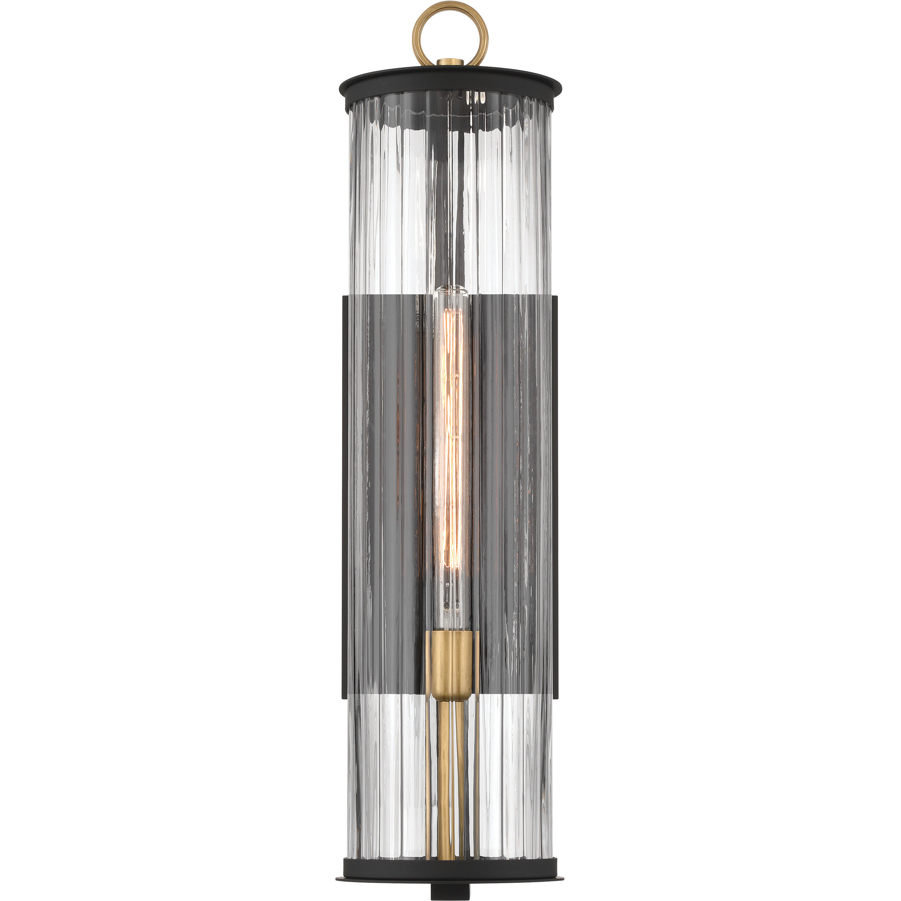 Cara 1 Light 27.5 inch Legacy Brass and Dark Matte Black Outdoor Wall Sconce
