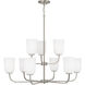 Lawson 9 Light 32 inch Brushed Nickel Chandelier Ceiling Light