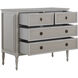 Caroline Cerused White and Painted Burlap Chest