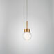 Double Bubble LED 5.13 inch Aged Brass Pendant Ceiling Light in false