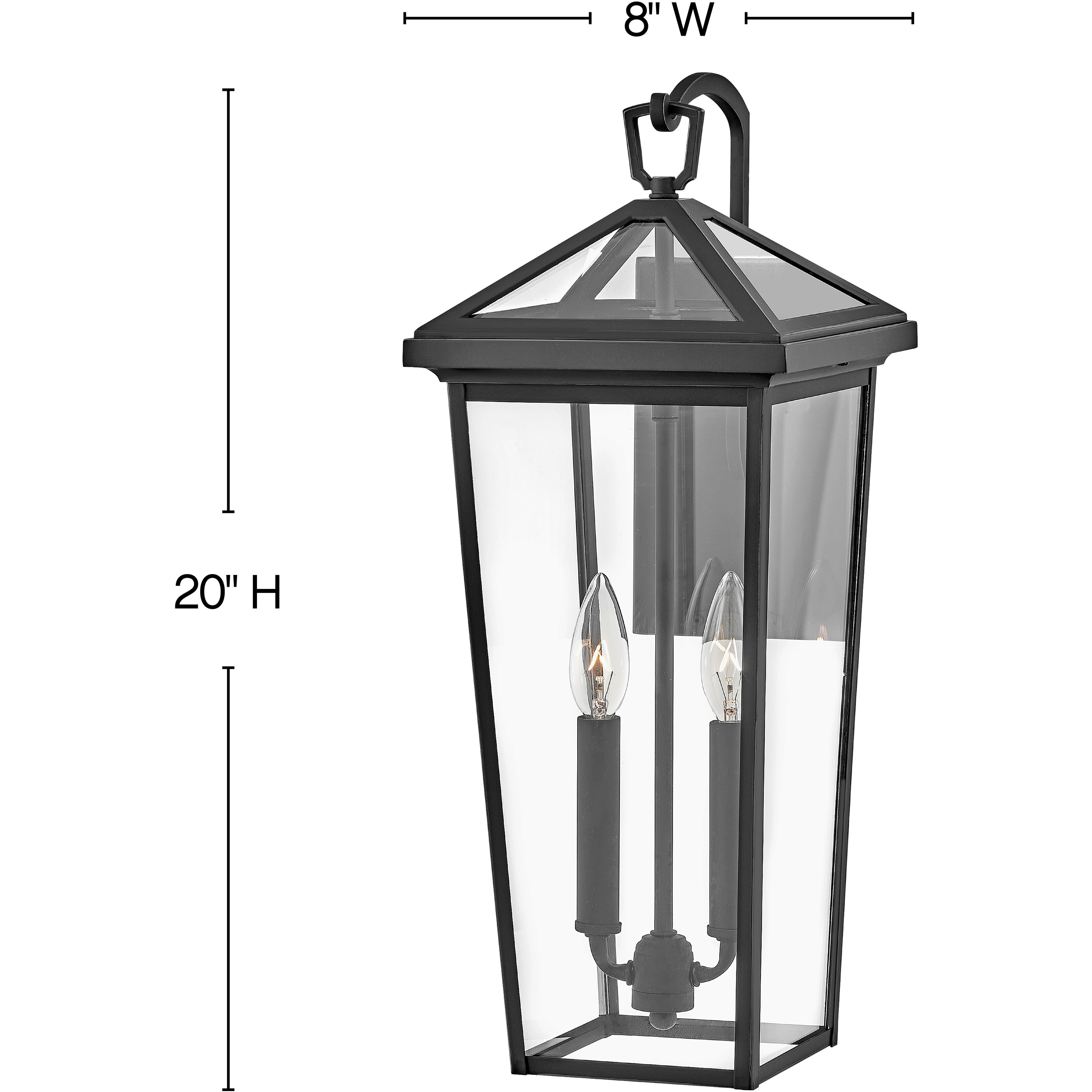 Estate Series Alford Place LED 20 inch Museum Black Outdoor Wall Mount Lantern