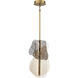 Grotto 1 Light 8 inch Antique Brass Standard Pendant Ceiling Light