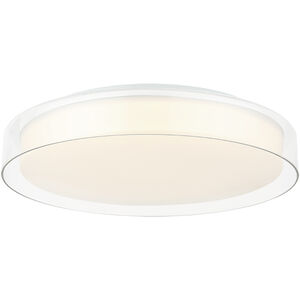 Callum LED 17.88 inch White and Clear Flush Mount Ceiling Light