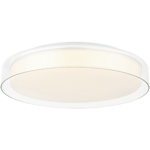 Callum LED 17.88 inch White and Clear Flush Mount Ceiling Light