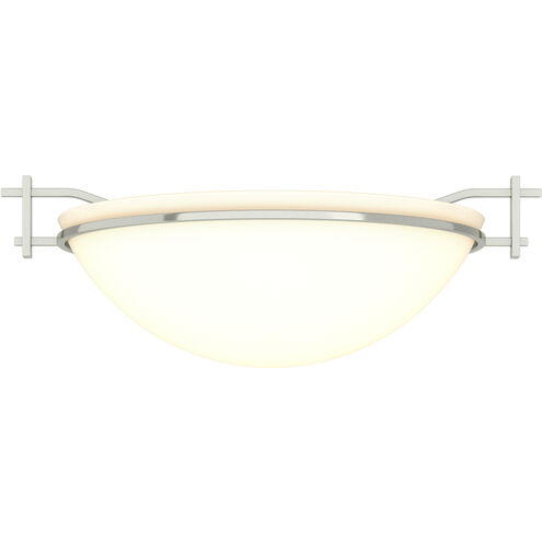 Moonband 1 Light 11.4 inch Sterling Semi-Flush Ceiling Light in Opal