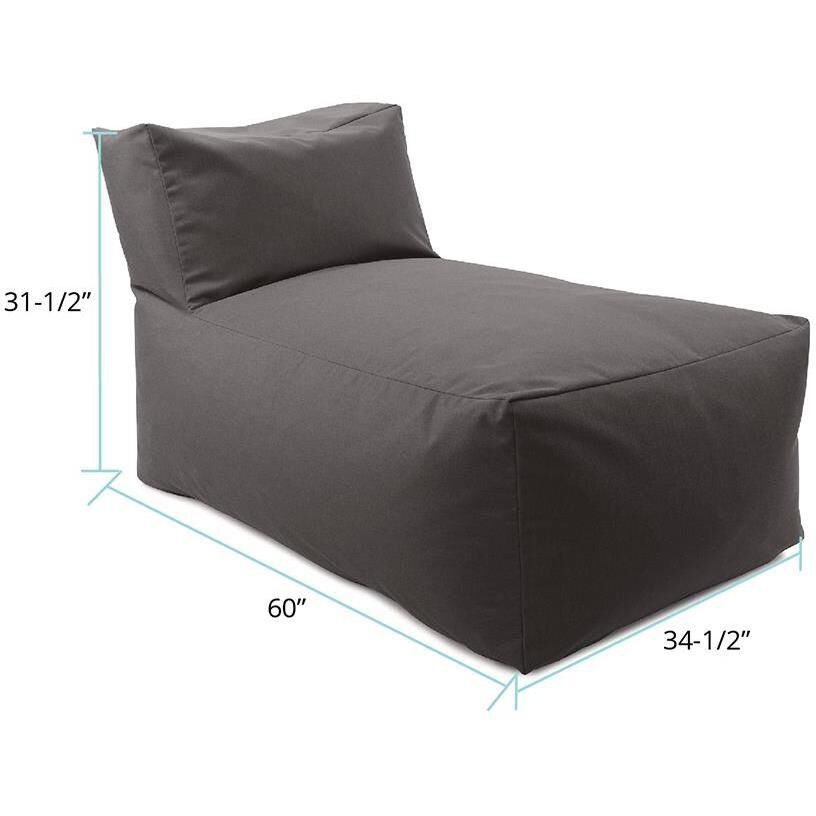 Seascape Charcoal Outdoor Pouf Lounge