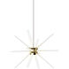 Photon LED 34 inch Aged Brass Chandelier Ceiling Light in LED 90 CRI 3000K