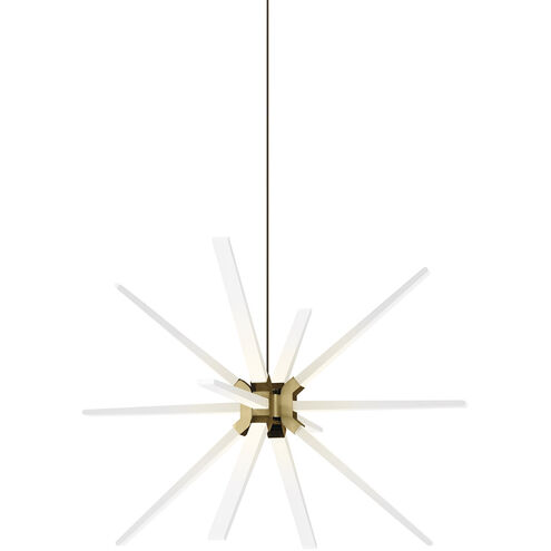 Photon LED 34 inch Aged Brass Chandelier Ceiling Light in LED 90 CRI 3000K