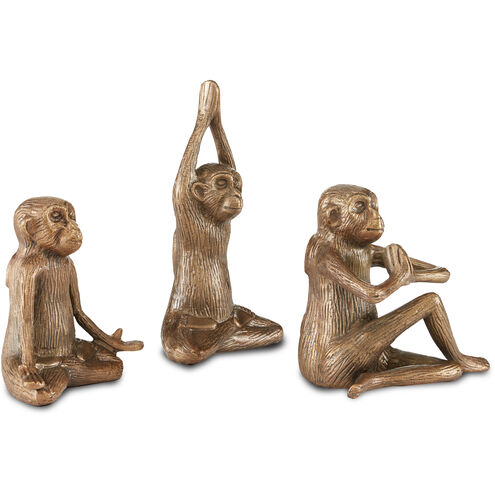 Zen Monkey 12 X 9 inch Sculptures, Set of 3