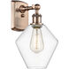 Ballston Cindyrella LED 8 inch Antique Copper Sconce Wall Light in Clear Glass