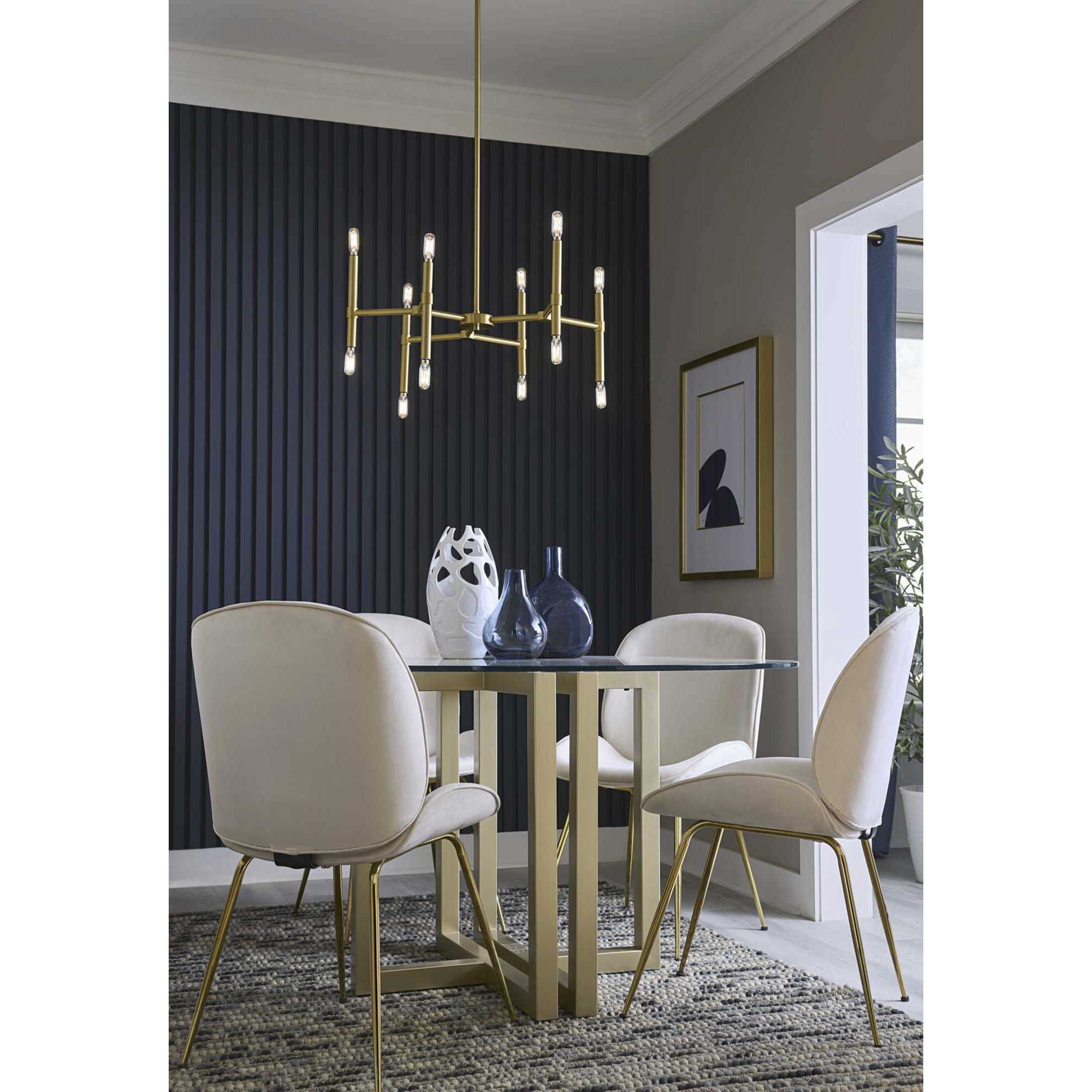 Brushed gold chandelier modern hotsell