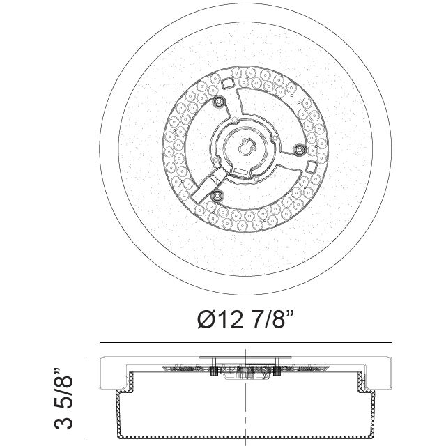 Durham LED 12.88 inch Chrome Flush Mount Ceiling Light