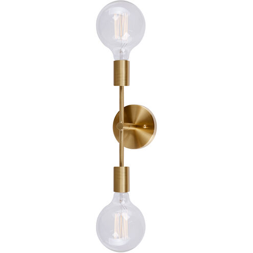 Baton 2 Light 5 inch Soft Gold Wall Sconce Wall Light