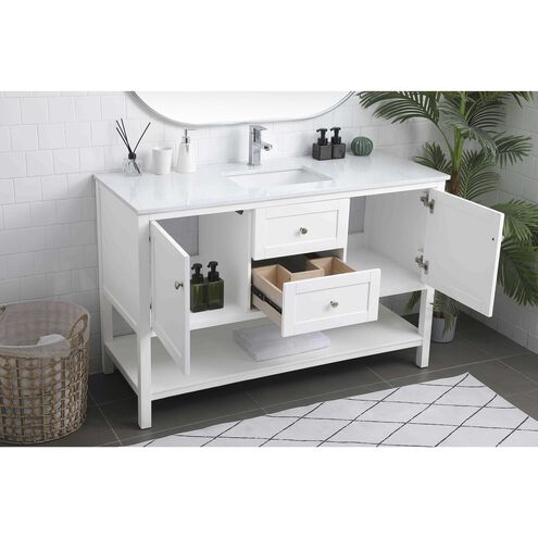 Heath 54 X 21.5 X 35 inch White Vanity Sink Set