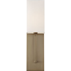 Vesey 1 Light 5 inch Burnished Brass and White Wall Sconce Wall Light