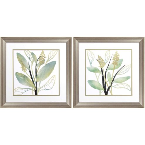 Florals Collection Green Framed Art