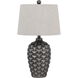 Dresano 25 inch 100.00 watt Metallic Silver Table Lamp Portable Light