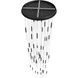 Main St. LED 37 inch Black Multi Port Pendant Ceiling Light in Frosted