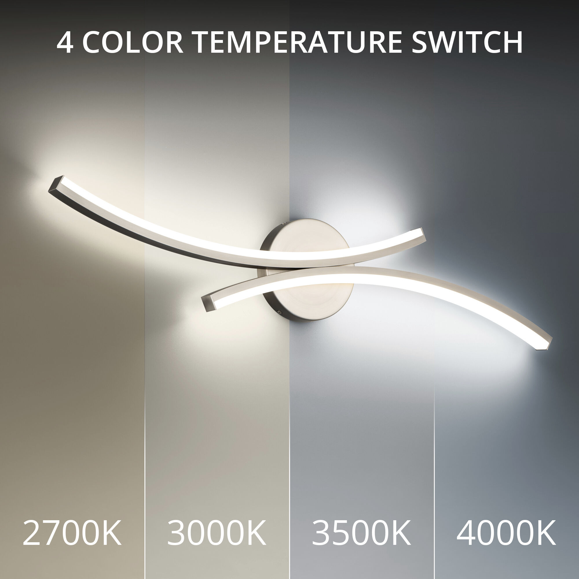 Tusk Wall Sconce Wall Light in 2700K, Black, dweLED