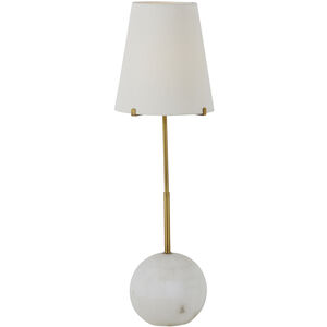 Janie 32.75 inch Stained Gold / White Linen Table Lamp Portable Light