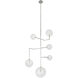 AERIN Linnea LED 27.5 inch Polished Nickel Entry Chandelier Ceiling Light in Clear Glass