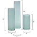 Gwendolyn 16 X 4 inch Vases in Sky Blue Glass, Set of 3