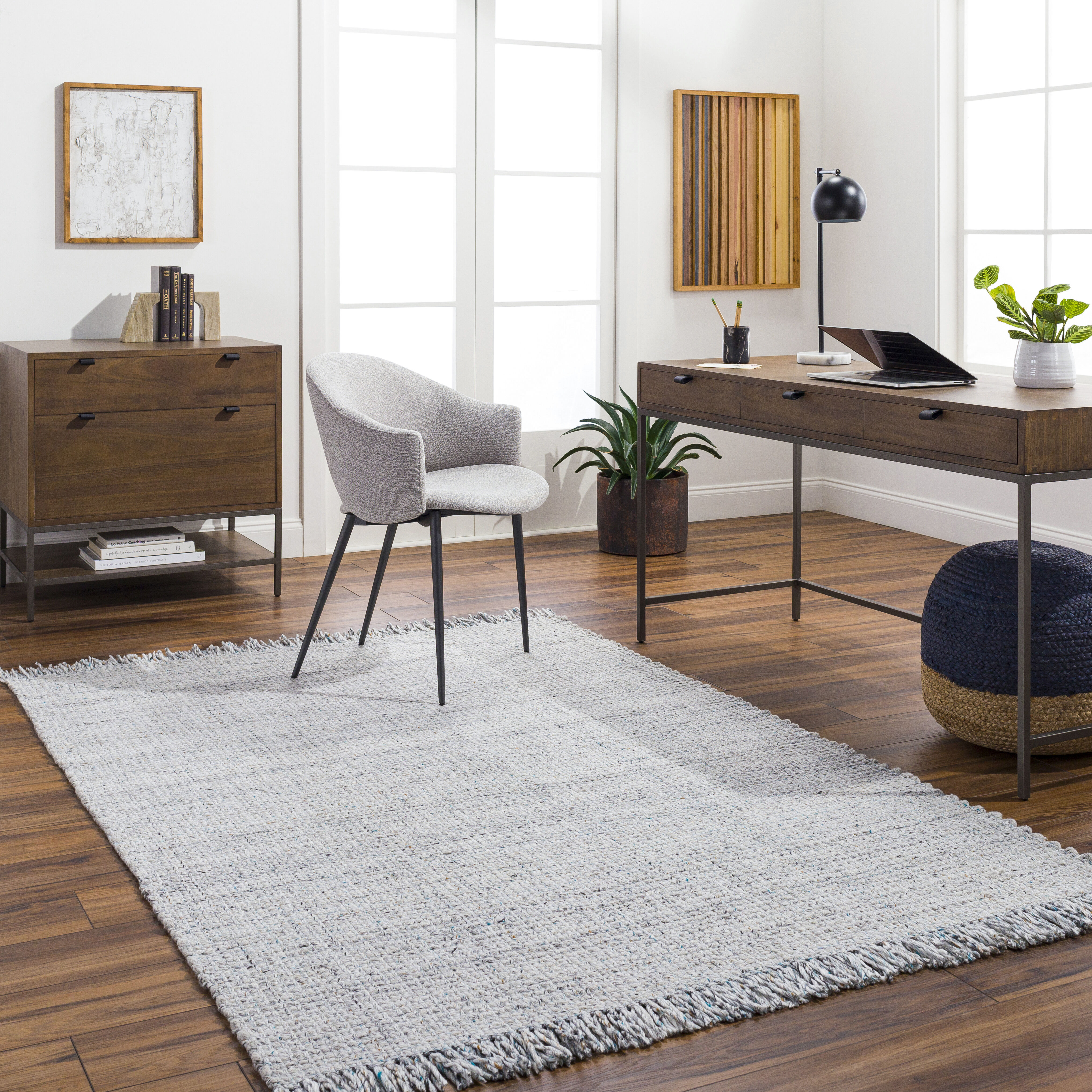 Sara 168 X 120 inch Light Slate Rug, Rectangle