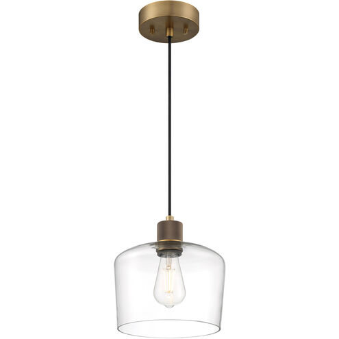 Port Nine LED 9 inch Antique Brushed Brass Pendant Ceiling Light