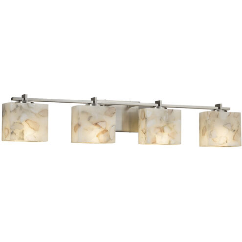 Alabaster Rocks LED 35.75 inch Brushed Nickel Vanity Light Wall Light in 2800 Lm LED, Rectangle