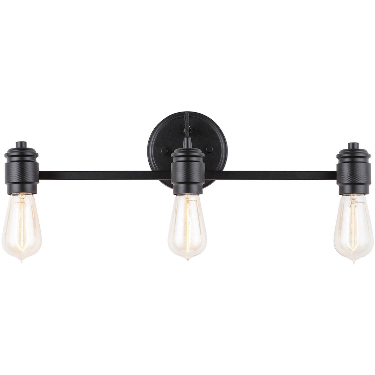 Menlo 3 Light 21.25 inch Matte Black Vanity Light Wall Light