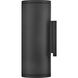 Silo 2 Light 16 inch Black Outdoor Wall Mount