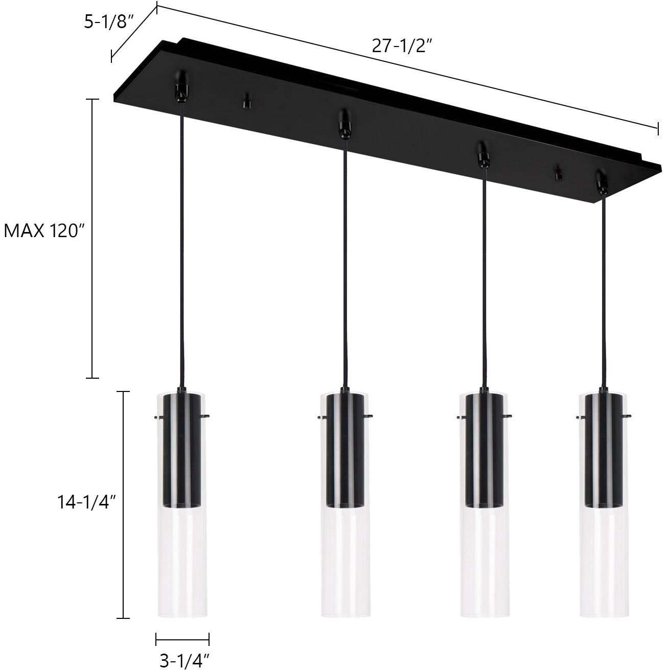 Lena Multi Pendant Ceiling Light in Chrome