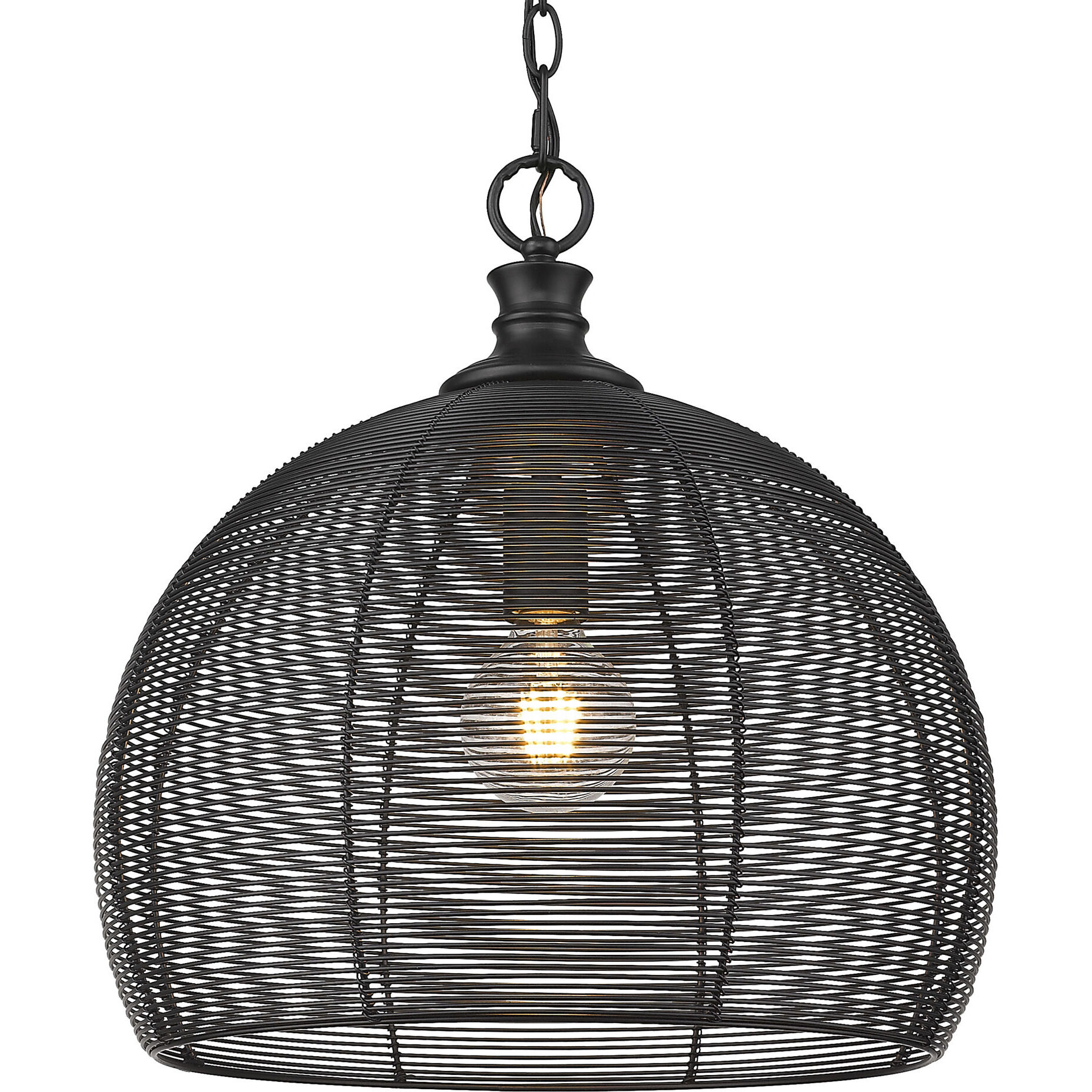 Calypso 1 Light 15.75 inch Matte Black Pendant Ceiling Light, Medium