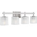Brenthouse 4 Light 31.5 inch Brushed Nickel Bath Light Wall Light, Extra Large