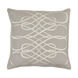 Leah 20 X 20 inch Light Gray and Beige Throw Pillow