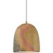 Radiance Collection - Bell Single Drop Pendant in Antique Brass, Replaceable Bulb, Harvest Yellow Slate, White, Form+Finish+Function