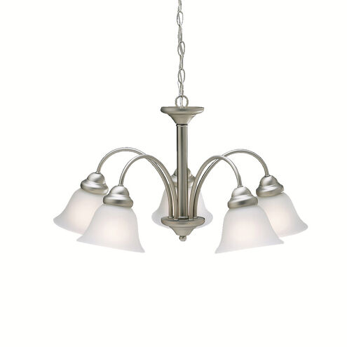 Wynberg 5 Light 25 inch Brushed Nickel Chandelier 1 Tier Medium Ceiling Light, Medium