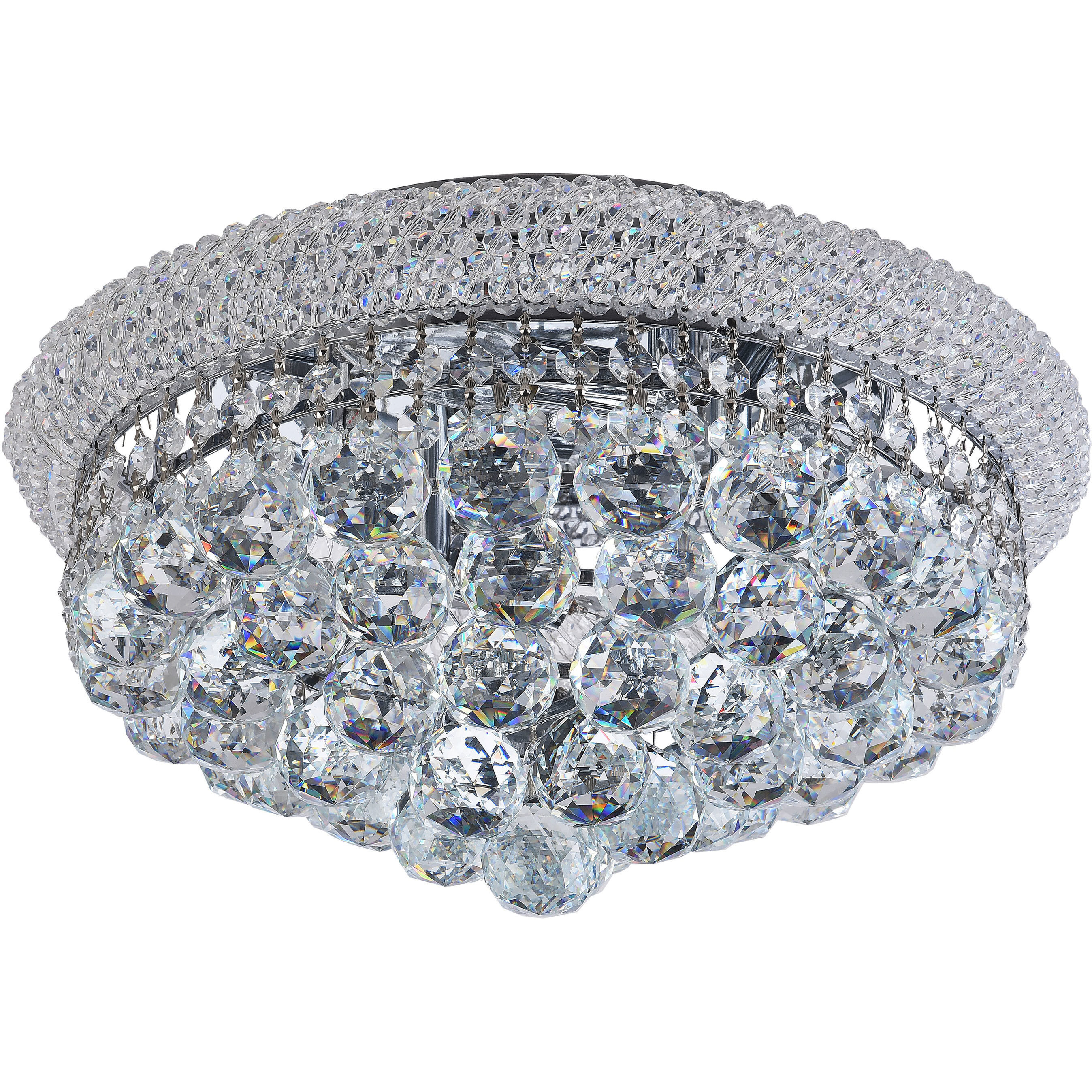 Canada 4 Light 14.6 inch Chrome Flush Mount Ceiling Light