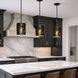 Estela 1 Light 8.5 inch Matte Black and French Gold Mini Pendant Ceiling Light, Smithsonian Collaboration