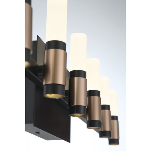 Albany LED 32.25 inch Brass and Black Vanity Light Wall Light