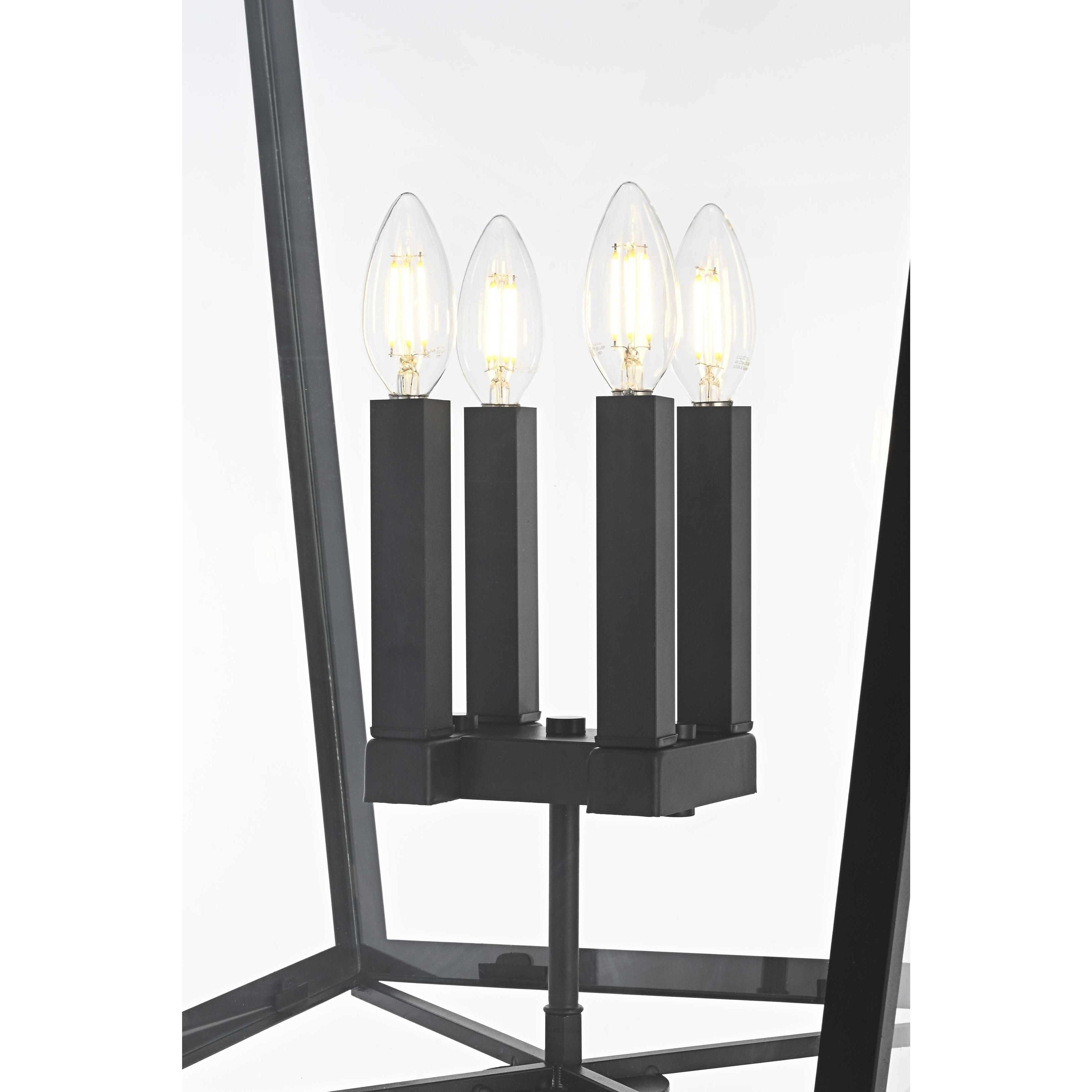 Oxford 4 Light 32.5 inch Black Outdoor Post Light