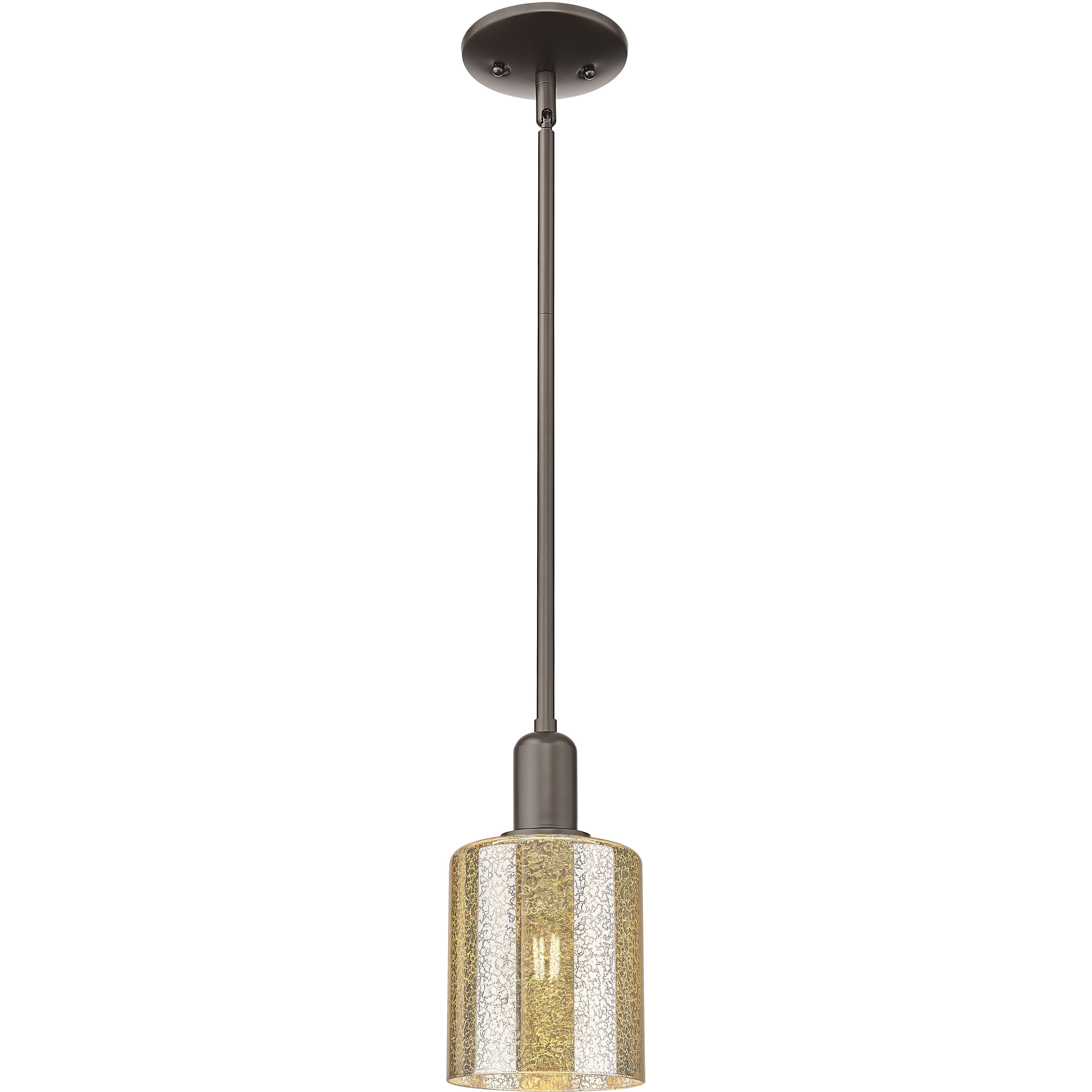 Arcadia Cobbleskill 1 Light 5 inch Oil Rubbed Bronze Mini Pendant Ceiling Light in Mercury
