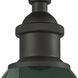 Ballston Plymouth Dome 1 Light 8 inch Oil Rubbed Bronze Semi-Flush Mount Ceiling Light in Matte Green