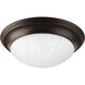 Melon 2 Light 16.75 inch Antique Bronze Flush Mount Ceiling Light