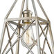 Trestle 1 Light 8 inch Antique Silver Pendant Ceiling Light in 3.43